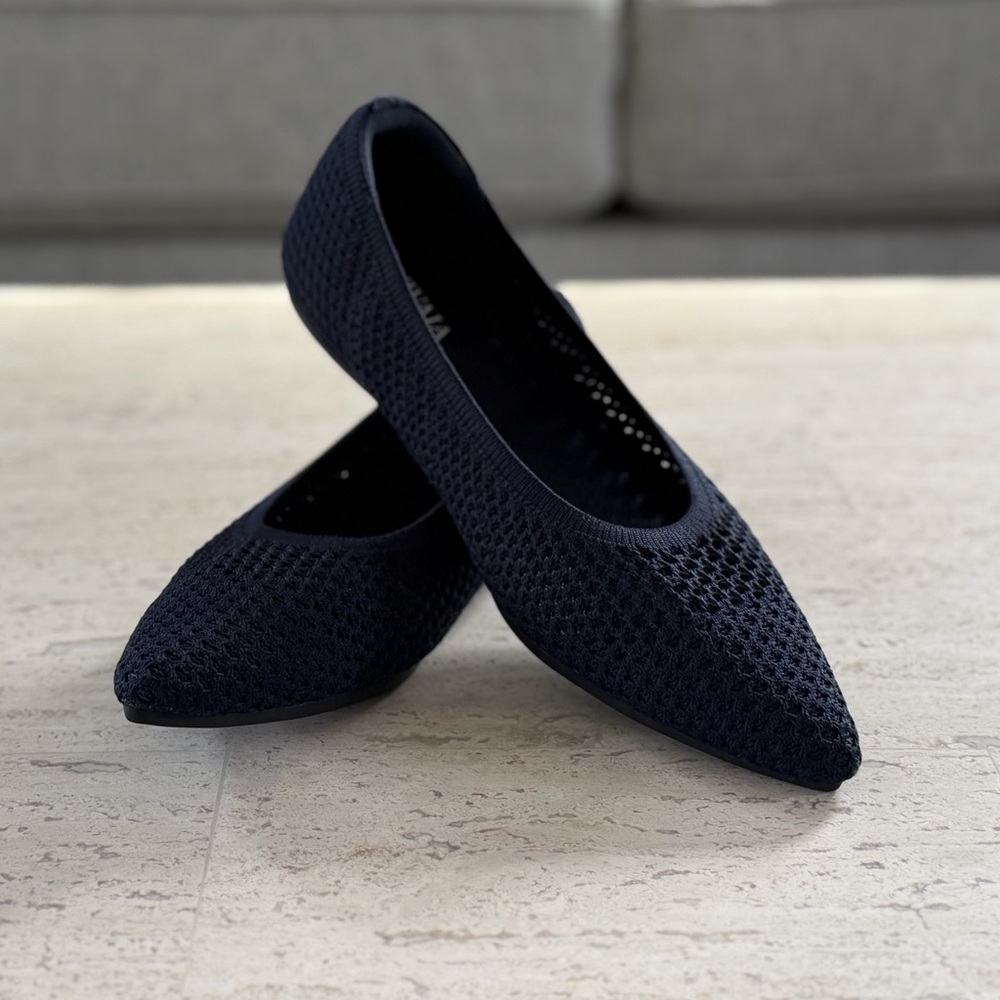 VIVAIA Pointed-Toe Breathable Mesh Ballet Flats (Aria 5°) in Navy, Size EU 37.5 - Picture 6 of 15
